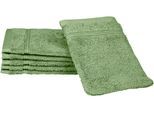 Waschhandschuh ROSS "Rubin", grün (piniengrün), B:16cm L:22cm, Baumwolle, Waschlappen, 100% Baumwolle
