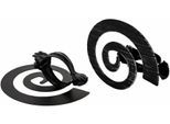 Dekoklammer für Raffhalter GOOD LIFE "Helix" Gr. 1, schwarz, B:8cm H:8cm, Metall, Raffhalter, für Stoffe und Vorhänge