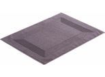 Badematte VOSSEN "New Generation" Gr. 2, grau (dunkelgrau), H:10mm, Baumwolle, Badematten, Badematte, Badteppich, mit Bordüre, Hoch-Tief Effekt, reine supersoft Baumwolle
