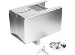Kastensicherung STEMA "Diebstahlsicherung Safety-Box XL", grau (silberfarben), B:13,5cm L:21cm, Stahl, Sicherheitsschlösser, Für Anhänger im an- und abgekuppelten Zustand