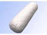 Nackenrolle DREAMS, weiß, B:40cm L:15cm Ø:15cm, Baumwolle, Polyester, Funktionskissen, Nackenrolle, individuell regulierbare Füllung durch Reißverschluss im Bezug