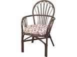 Esszimmersessel, braun, B:60cm H:91cm T:67cm, Stoffbezug 60% Baumwolle/40% Polyester, HOFMANN LIVING AND MORE, Sessel, Esszimmersessel, Handgeflochten