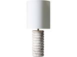 SALESFEVER Tischleuchte "Marmor", beige, 1, H: 65cm, 1 Stk., Leuchten, mit Marmor-Standfuß, Tischleuchte
