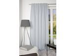 Vorhang HOME WOHNIDEEN "JOHN" Gr. 1, grau, B:140cm H:245cm, Polyester, Gardinen, HxB: 245x140, Kombibandschal Verdunklungsstoff