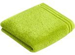 Badetuch VOSSEN "Calypso Feeling", grün (meadow grün), B:60cm L:110cm, Walkfrottee, Obermaterial: 100% Baumwolle, Handtücher, Badetuch, mit schmaler Bordüre, aus 100% hochwerter Baumwolle, Vegan, einfarbig