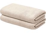 Gaestehandtuecher "LOOKS", beige (sand), B:30cm L:50cm, Frottier, Obermaterial: 100% Baumwolle, LOOKS BY WOLFGANG JOOP, Handtücher, mit Logobestickung