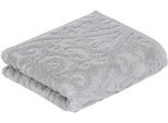 Handtuch VOSSEN "Fidelio", grau (light grau), B:50cm L:100cm, Walkfrottier, Obermaterial: 100% Baumwolle, Handtücher