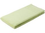Badematte GÖZZE "Monaco 1,1" Gr. 3, grün (hellgrün), H:5mm, Baumwolle, Badematten, Badematte, Badteppich, Frottier-Qualität, Uni Farben, mit Bordüre