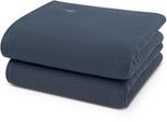 Handtücher ROSS "Waffelpique", blau (nachtblau), B:50cm L:100cm, Frottier, Baumwolle, Handtücher, 100% Baumwolle