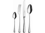 Besteck-Set "MIA", silber (silberfarben), 24 Stk., Chromnickelstahl 18/10, PICARD & WIELPÜTZ SOLINGEN, Essbesteck-Sets, Hammerschlag-Optik, im Geschenk-Karton