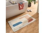 Badematte GINO FALCONE "Ariella GF-144", grau (grau multi), H:7mm, Polyester, Badematten, Badematte, Badteppich, bedruckt, modernes Design, weich & kuschelig