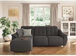 Ecksofa HOME AFFAIRE "Boston L-Form", braun (mocca), B:254cm T:170cm, Struktur (100% Polyester);Luxus-Microfaser Florence (100% Polyester);Chenille (100% Polyester);NaturLEDER (reines Rindsleder), Sofas, Ecksofa, Kopfteilverstellung an jeder Sitzfläche, wahlweise Relaxfunktion