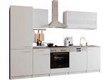Küchenzeile RESPEKTA "Malia", weiß (küche: weiß, front: weiß, korpus: weiß, arbeitsplatte: beton optik), B:280cm H:200cm T:60cm, Komplettküchen-Sets, Küchenzeile, Breite 280 cm, mit Soft-Close, in exklusiver Konfiguration für OTTO