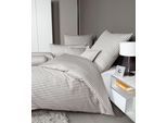 Kissenbezug JANINE "modernclassic 3912", braun (vulkan), B:80cm L:80cm, Mako-Satin, Obermaterial: 100% Baumwolle, Kissenbezüge, Kissenbezug, mit Reißverschluss, Kissenhülle in Gr. 40x80 oder 80x80 cm