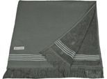 Hamamtuch ROSS "Hamam", grau (anthrazit), B:90cm L:180cm, Hamam Frottier, Hamam Frottier, Handtücher, idealer Begleiter für Strand, Sauna oder Wellnessbereich