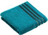 Handtücher VOSSEN "Cult de Luxe", blau (lagoon), B:50cm L:100cm, Webfrottier, Obermaterial: 100% Baumwolle, Handtücher, mit Glanzbordüre