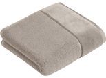 Handtuch VOSSEN "Pure", grau (urban grau), B:60cm L:110cm, Webfrottier, Obermaterial: 100% Baumwolle, Handtücher, Baumwolle & VEGAN, mit eleganter Veloursbordüre