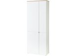 Schuhschrank INNOSTYLE "Bari Schuhschrank, BxHxT 78x202x38 cm", weiß, B:78cm H:202cm T:39cm, Holzwerkstoff, MDF, Schränke, Schuhschrank, 2 türig, 9 Fächer, Softclose, ABS Kantenschutz