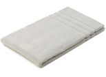 Badematte GÖZZE "Monaco 0,8" Gr. 2, silber (silberfarben), H:5mm, Baumwolle, Badematten, Badematte, Badteppich, Frottier-Qualität, Uni Farben, mit Bordüre