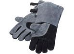 Grillhandschuhe GEFU "BBQ", grau, B:16,5cm H:2,5cm L:41cm, Veloursleder, Topflappen, atmungsaktiv & komfortabel, Veloursleder