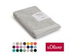 Gästehandtuch S.OLIVER "s.Oliver, Premium Qualität, 600 gr/m², auch als Sets erhältlich", grau (hellgrau), B:30cm L:50cm, Walkfrottier, Baumwolle, Handtücher, große Farbauswahl, auch als Duschtuch, Waschhandschuh, Handtuch