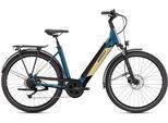 E-Bike GHOST "E-Teru B Essential Low EQ" Gr. 50, blau (beige, blau), Elektrofahrräder, Damen, 50cm, 27,5 Zoll (69,85cm), Pedelec, Elektrofahrrad für Damen u. Herren