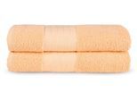 Badetücher GOOD MORNING "Uni", orange (pfirsich), B:70cm L:14cm, Frottee, Frottee, Handtücher, Baumwolle, Walkfrottee, Bordüre, 500 GSM, Einfarbig, Ohne Aufhängung