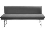 Polsterbank K+W KOMFORT & WOHNEN, grau, B:195cm H:87cm T:65cm, Sitzbänke, Polsterbank, Spitzkissenoptik, Sitzsteppung, hoher Sitzkomfort, in 2 Größen wählbar