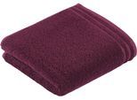 Badetuch VOSSEN "Calypso Feeling", lila (grape), B:60cm L:110cm, Walkfrottee, Obermaterial: 100% Baumwolle, Handtücher, Badetuch, mit schmaler Bordüre, aus 100% hochwerter Baumwolle, Vegan, einfarbig