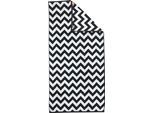 Duschtuch DONE. "Daily Shapes ZickZack", schwarz-weiß (schwarz, weiß), B:70cm L:140cm, Jacquard-Walkfrottier, Obermaterial: 100% Baumwolle, Handtücher, Jacquardgewebe, modernes Muster