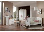 Babyzimmer-Komplettset WIMEX "Helsingborg", weiß (alpinweiß), B/H: 70cm x 140cm, Holzwerkstoff, Schlafzimmermöbel-Sets, Bett + Wickelkommode + 3 trg. Schrank