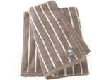 Badetuch MUSTERRING "Needlestripe", grau, B:70cm L:140cm, Jacquard, Baumwolle, Handtücher, Badetuch, hautschmeichelnd, super weich