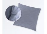 Kissenbezüge PRIMERA "Kissenbezüge »Stone Washed«, Primera (2 Stück)", blau (denim), B:80cm L:80cm, Renforcé, Obermaterial: 100% Baumwolle, Kissenbezüge, mit Stone-Washed Optik