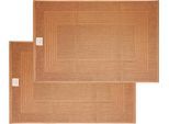 Hotelmatte DYCKHOFF "Nature", orange (terra), H:3mm, Baumwolle, Badematten, Hotelmatte, 2 teilig