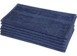 Gästehandtuch DYCKHOFF "Planet", blau (marine), B:30cm L:50cm, Walkfrottier, Obermaterial: 100% Baumwolle, Handtücher