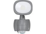 LED Außen-Wandleuchte BRENNENSTUHL "LUFOS", grau (anthrazit, grau, transparent), B:12cm H:21cm L:15cm, Leuchten, mit Batterie und Bewegungsmelder