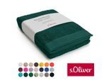 Duschtuch S.OLIVER "s.Oliver, Premium Qualität, 600 gr/m², auch als Sets erhältlich", grün (flaschengrün), B:70cm L:140cm, Walkfrottier, Obermaterial: 100% Baumwolle, Handtücher, große Farbauswahl, auch als Handtuch, Waschhandschuh, Gästetuch