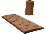 Futonmatratze KARUP DESIGN, braun (mokka), B:70cm H:5cm L:190cm, Bezug Matratze: 80% Baumwolle, 20% Polyester, Matratzen