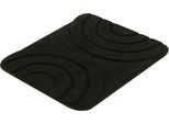 Badematte KLEINE WOLKE "Bow", schwarz, H:25mm, Polyacryl, Badematten, Badematte, Badteppich, Uni Faben, Hoch/Tief Effekt