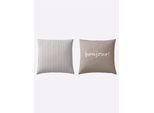 Kissenhülle HEINE HOME, grau (taupe), B:40cm L:40cm, Polyester, 100% Polyester, Kissenbezüge, Kissenhülle