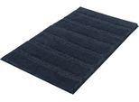 Badematte KLEINE WOLKE "Monrovia", blau (navy), H:23mm, Kunstfaser, Badematten, Badematte, Badteppich, Uni Farben, gestreift, aus Mikrofaser, waschbar