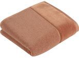 Handtuch VOSSEN "Pure", braun (bronze), B:50cm L:100cm, Webfrottier, Obermaterial: 100% Baumwolle, Handtücher, Baumwolle & VEGAN, mit eleganter Veloursbordüre