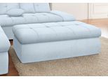Hocker DOMO COLLECTION "NMORIC", blau (pastelblau), B:136cm H:43cm T:64cm, Chenille (85% Polyester, 15% Acryl);Luxus-Microfaser (100% Polyester);Struktur ( 100% Polyester);Microfaser PRIMABELLE (100% Polyester), Hocker, Hocker mit Stauraum Polsterhocker, mit Stauraumfach, auch in Cord