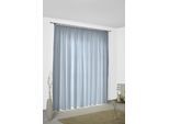 Vorhang WIRTH "Neveres" Gr. 4, blau (graublau), B:135cm H:245cm, Jacquard, Baumwolle, Gardinen
