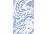 Badematte EGERIA "Marble" Gr. 4, blau, H:10mm, Baumwolle, Badematten, Badematte