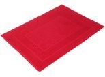 Badematte GÖZZE "BIO Frottier" Gr. 3, rot, H:7mm, Baumwolle (Bio-Baumwolle), Badematten, Badematte, Badvorleger, Frottier-Qualität, mit Bordüre
