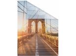 Fensterfolie LICHTBLICK ORIGINAL "Brooklyn Bridge" Gr. 4, orange, B:100cm L:130cm, PVC, Fensterfolien, selbstklebend, Sichtschutz