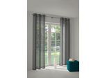 Vorhang WIRTH "LORCA" Gr. 5, schwarz, B:132cm H:255cm, Obermaterial: 66% Polyester, 34% Baumwolle, Gardinen