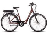 E-Bike SAXONETTE "Advanced Plus" Gr. 50, rot (bordeaux glänzend, schwarz), Elektrofahrräder, Damen, 50cm, 28 Zoll (71,12cm), Pedelec, Elektrofahrrad für Damen u. Herren