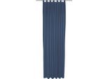 Vorhang WIRTH "Umea" Gr. 3, blau (dunkelblau), B:132cm H:225cm, Jacquard, Polyester, Gardinen